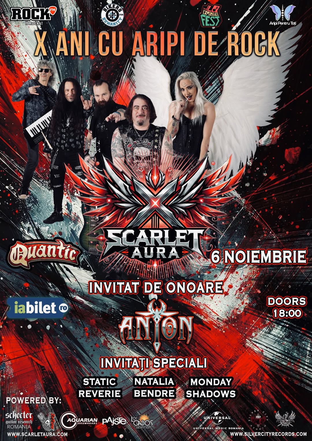 Poster Scarlet Aura - 10 ani cu aripi de rock