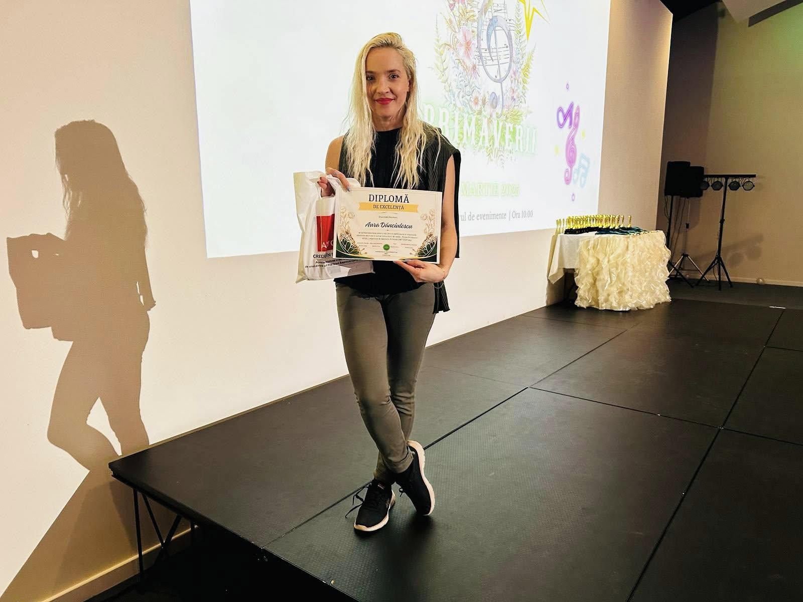 Diplomă de excelență pentru Aura Dănciulescu